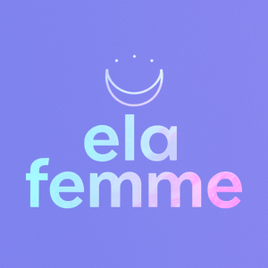 logotipo da empresa Ela femme. Uma companhia que reflete a representação identitária feminina.