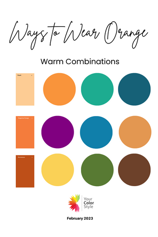 Cores para usar com laranja - tons quentes